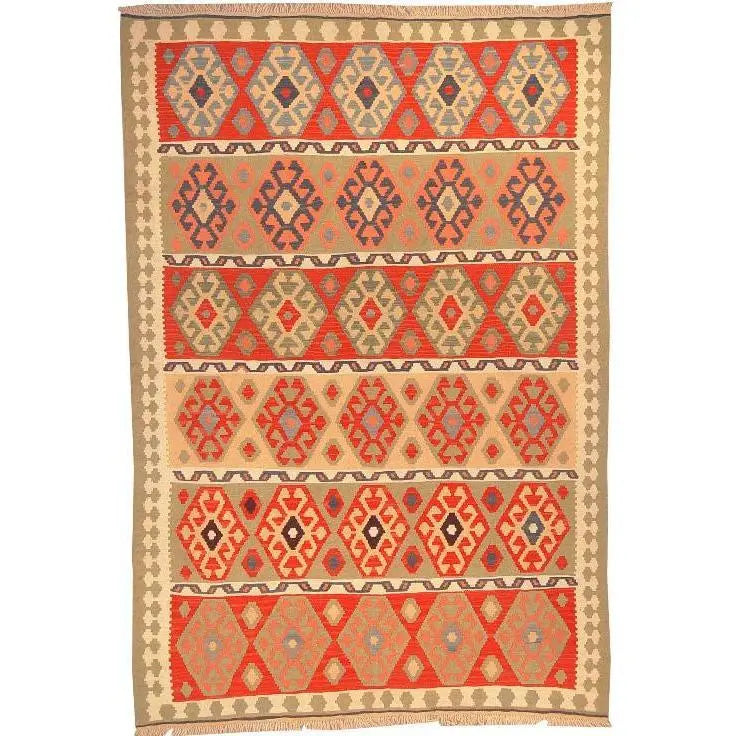 One Of The Kind Ardabil Persian Kilim 8'10" x 5'10"